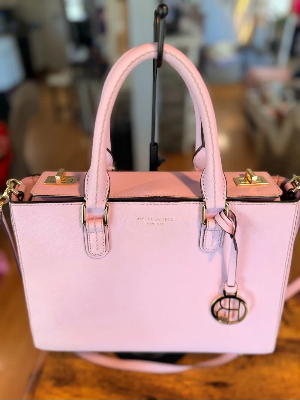 Henri Bendel West 57th Turnlock top satchel. RARE never used.